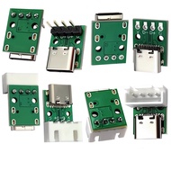 Type-c Female Socket Test Board Double-Sided Positive Negative Plug USB3.1 16P to 2.54 High Current Power Adapter Board