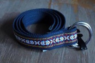 UNIQLO x g.u. gu 民族風 圖騰 串珠 刺繡 彩色 條紋 雙環釦 腰帶 皮帶 白 黑 紅 綠 深藍 黃 紫
