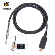 [KOZEEY] USB Guitar Cable - Guitar USB Interface - Compatible with and - kHz and 48 kHz Rate USB to 