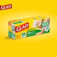 Glad Sandwich Zipper Bags 50Ct