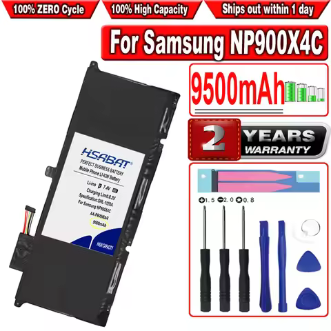 HSABAT 9500mAh AA-PBXN8AR Battery for Samsung NP900X4C NP900X4D NP900X4B NP900X4 NP900X46 NP900X4C-A