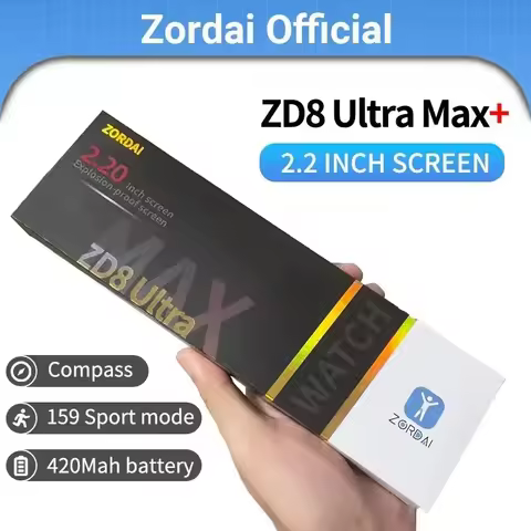 2025 Original Zordai Zd8 Ultra Max Plus+ Smart Watch Men 49mm AI Watch Faces Compass BT Call NFC Spo