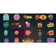 Sticker Sale Titles || After Effects
