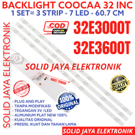 BACKLIGHT TV LED COOCAA 32 INC 32E3000 32E3600 32E3000T 32E3600T 32E LAMPU BL 7K 3V 7LED 7 KANCING L