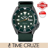 [Time Cruze] Seiko 5 Sports SRPD77  Automatic Green Dial Nylon Strap Men Watch SRPD77K SRPD77K1