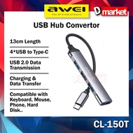 Awei CL-150 USB Hub Convertor Adapter Type-C Multi USB Port Awei CL-150T USB Hub Adapter Awei Conver