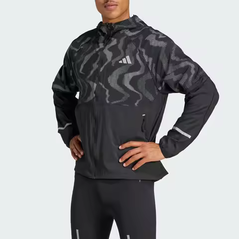 Adidas Official Genuine New Men's Sport Hooded Training Printed Jacket JD7796
