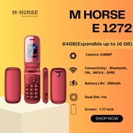 M-HORSE E1272 | 0.08MP Camera |32GB | Easy-to-Use Feature Phone | 1.7'' Display | 500mAh Battery