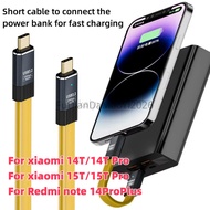 KY8G 80cm/50cm USB3.2 20Gbps Type C to Type C Flat Data Cable ThunderBolt 3 PD100W 5A USB-C Cord For