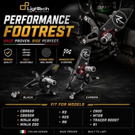 LIGHTECH Footrest S1000RR MT09 TRACER 900 NINJA400 NINJA 250 Z900 R1 R25 R3 R6 CB650R CBR650 Green