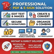 All-in-One PDF Editor Pro | Lifetime License | Edit Text, Convert & E-Sign PDF | Instant Delivery
