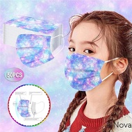 50PCS 3-Layer Adult Face Mask Face Safety Dustproof Masks