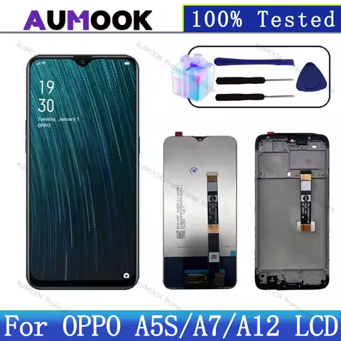 6.2'' For OPPO A7 AX7 LCD Display Touch Screen Digitizer Assembly For OPPO A5s AX5s CPH1909 LCD For