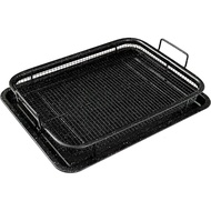 2-Piece Non-Stick Air Fryer Tray Bakeware Set for Oven with Crisper Pan and Cookie Sheet, 13 x 9-Inc