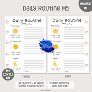 Planner Book Refill Binder Paper Daily Routine Simple Minimalist M5