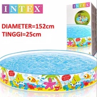 PRACTICAL PORTABLE CHILDREN'S SWIMMING POOL WITHOUT PUMP INTEX DIAMETER 152CM HEIGHT 25CM FISH MOTIF