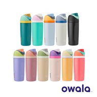 Owala Kids' FreeSip 16oz (473ml) Insulated Stainless Steel Water Bottle with Locking Push-Button Lid, Assorted Colours