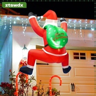 [ztswdx] Christmas Inflatable Climbing Santa Blow up Hanging Santa Outdoor Decoration for Patio