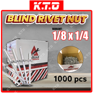 1 Box 500pcs / 1000pcs Jaguar 1/8 Inch Aluminum Blind Rivet Nail Pop Rivet Paku Mata Rivet