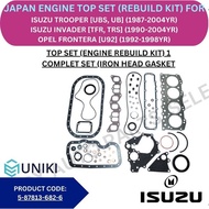 JAPAN ENGINE REBUILD KIT SET, TOP SET FOR ISUZU TROOPER [UBS, UB] '87-04YR / INVADER [TFR, TRS] '90-