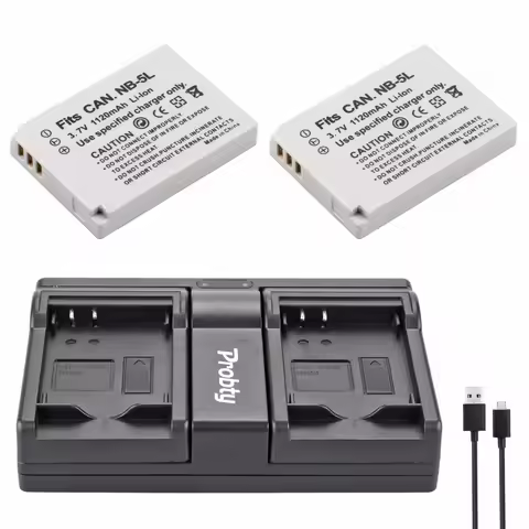 2 Pcs NB-5L NB 5L NB5L Battery + USB Dual Charger For Canon For Canon IXY 800 810 820 900 910 920 95
