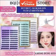 Pre-Glued Wispy Self-Adhesive Lashes – Natural Press-On Clusters, Reusable DIY Extensions For Beginn