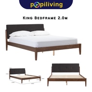 TUCSON 2.15M Solid Wood King Bed Frame King Bedframe Rangka Katil King Kayu Katil Kayu King Katil Divan King Divan 双人床架