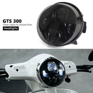 Motorcycle Accessories Light LED Front Headlight Black Chrome Kit New For VESPA GTS300 GTS 300 gts30
