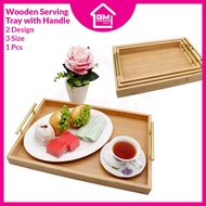[GMRACK] DULANG KAYU DULANG KUIH DULANG BUAH HANTARAN WOODEN SERVING TRAY WITH HANDLE FOOD WOOD TABL