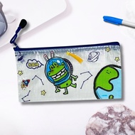 [Grid Zipper Stationery Bag] Silly Crocodile Company Goods🐊