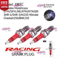 Motorcycle Racing Shark Plug 3Electrode Motorcross Dirt Bike SHR3 HJ250 BNK250 CHEETAH KEWS DTM150 D