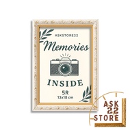 5r Photo Frame 13 x 18 Cm White Gold 5 R Photo Frame/ Photo Frame/ aesthetic Photo Frame/