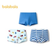 Balabala đồ lót bé trai Boxer Cotton Quần soóc Boxer trẻ em trẻ nhỏ trẻ em vừa không kẹp PP Ba Mảnh