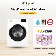 ** Online Exclusive ** Whirlpool WFRB904AHW Time Wash 9kg Front Load Washer, 1400rpm with 2 Years Wa