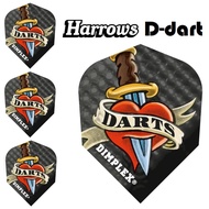 Harrows Dart Flights - Standard Shape Dimplex Heart Dagger 3pcs/pack (SAYAP ARROW)