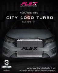 หม้อน้ำอลูมิเนียม แผงระบายความร้อนอินเตอร์คูลเลอร์น้ำ FLEX ตรงรุ่น HONDA CITY 1.0 TURBO รับประกันรั่