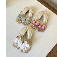 Orlane Chloe Gold Block Heels | Butterfly Heels | Women's Butterfly Heels | Wedding Party Events
