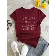 THEthe make印花  THECOD圆领LightSEE  字母T  DIFFERENCE  BEgood  S6RP