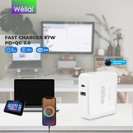 Weilai WL-i9 87W PD QC 3.0 USB + Type-C 2Port Charger Adapter - Original 87W Charger Head