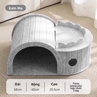 hipidog | Villa lối đi cho mèo hai lớp cỡ lớn chống mài mòn không rụng lông lót bằng vải nỉ cho thú