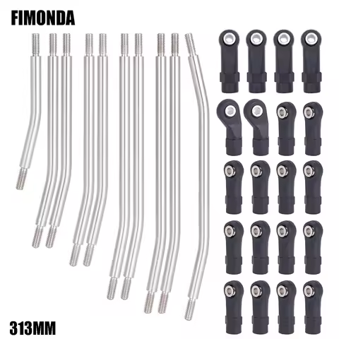 313/324mm Metal RC Links Upper Lower Linkage Chassis Link Set with Plastic Rod Ends for 1/10 AXIAL S