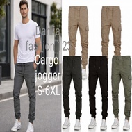 READY STOCK H.M Seluar Kargo Jogger 6 Poket Kain Tebal CARGO Pant Multi Pocket Seluar Kerja / Workwe
