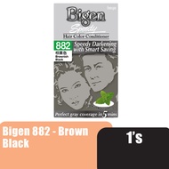 BIGEN Hair Color Conditioner 882 Brownish Black - Bigen Brown Black Hair Color 美源 染发剂 染发膏