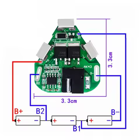 Lithium Battery Charger Protection Board 3S 40A 12.6V BMS For Drill Motor Over Current Over Charge P