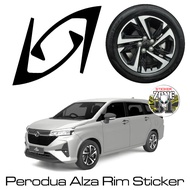 Perodua Alza W150 Rim Chrome Delete Sticker 4Pcs 16 inch Rim