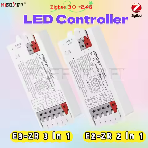 Premium Miboxer E2-ZR 2in1 E3-ZR 3in1 LED Controller Zigbee 3.0&2.4G Dims All Single/Dual White RGB(