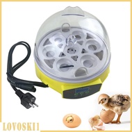 [Lovoski1] Clear Eggs Incubator 7 Eggs Small Poultry Incubator for Pigeon Chicken