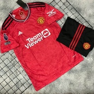 Manchester United 2023/2024 ชุดกีฬาราคาถูกเหนือผ้า polyester ( เสื้อพร้อมกางเกง) แมนยูไนเต็ด 2023