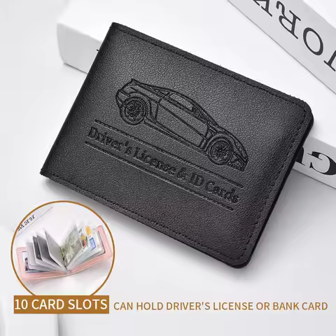Driver's License Holder Pu Leather Cover Car Driver's License Protective Case Multi-Function Credit 