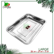 STAINLESS TRAY FOOD SERVING CONTAINER BUFFET CEVESKA SQUARE TRAY